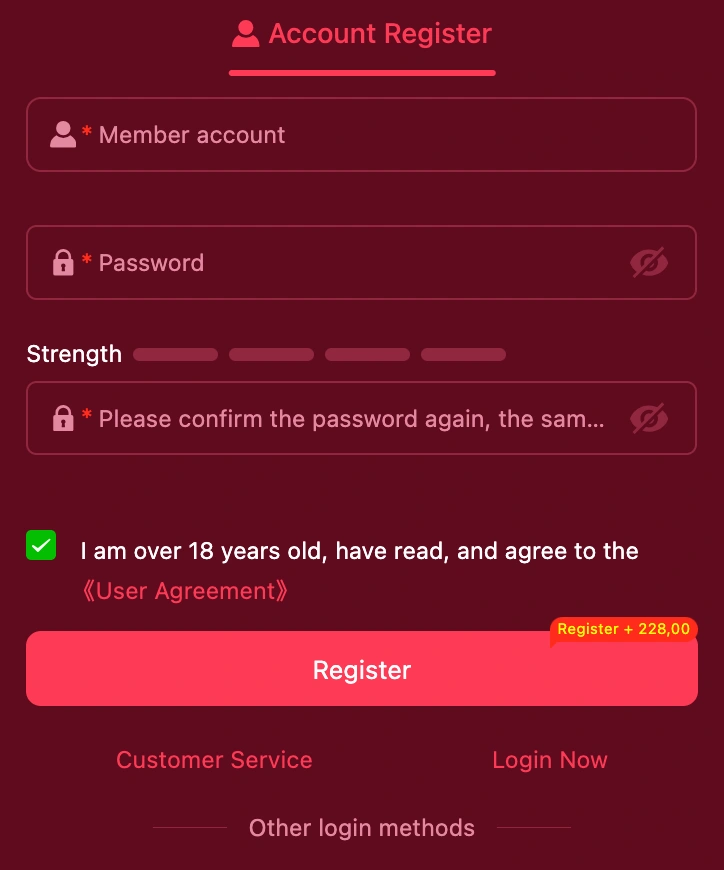 NEWJILI registration form interface on desktop and mobile